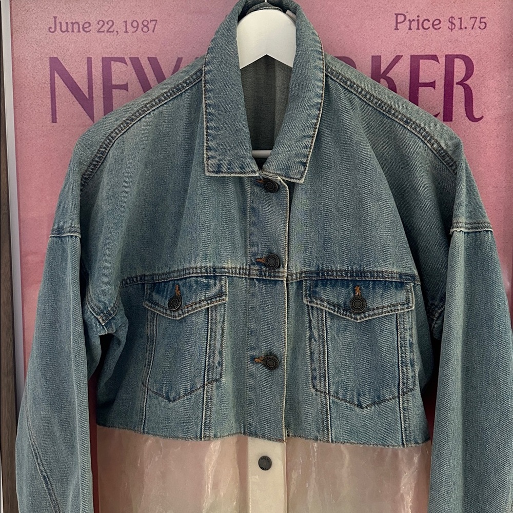 DENIM JACKET WITH RAINCOAT BASE